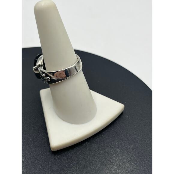 Silpada 925 Sterling Silver Black Chalcedony Ring Sz 8.5, 10.13 grams #R1410 - Picture 4 of 8
